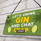 Novelty Gin Wall Sign Funny Bar Pub Man Cave Kitchen Plaque Gift