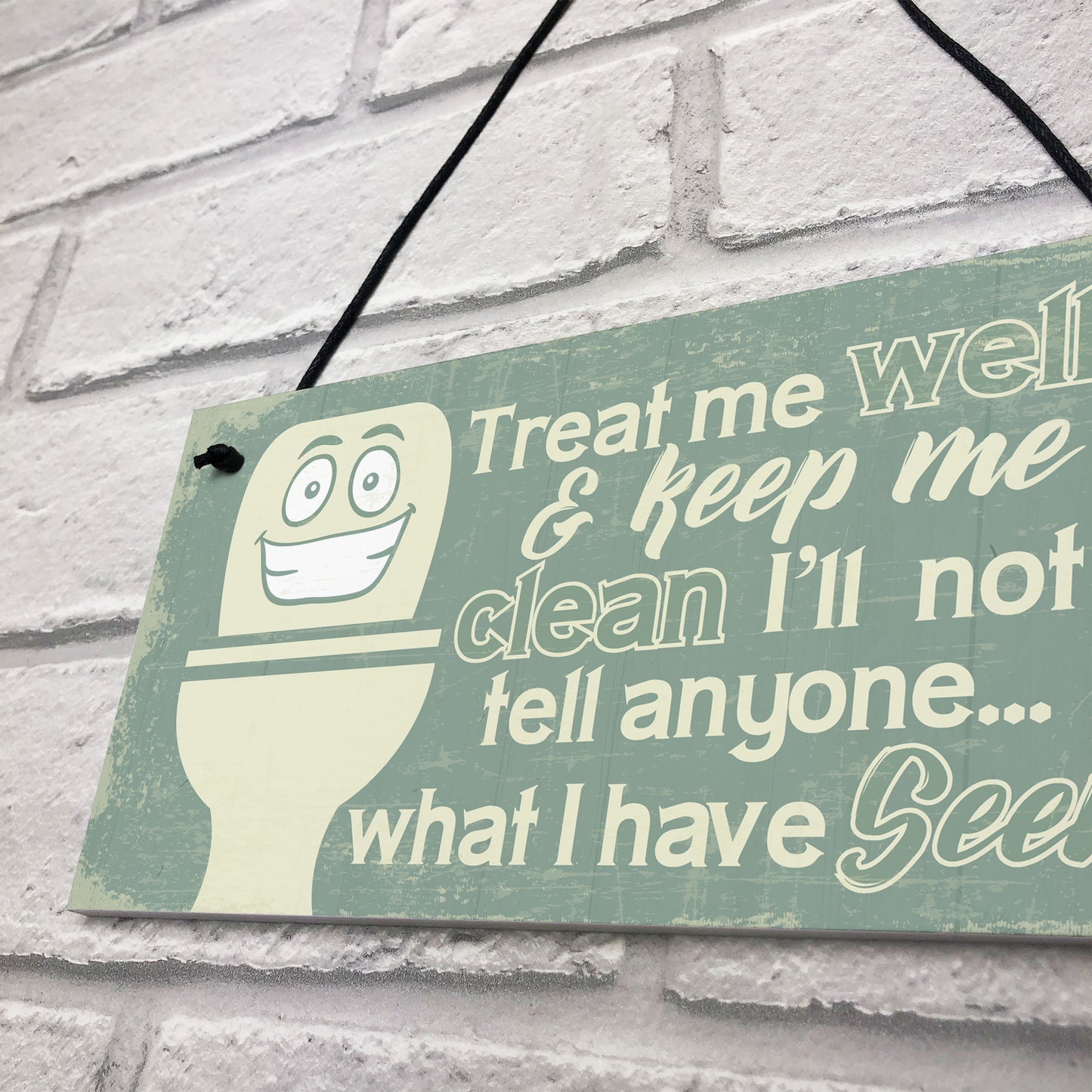 Funny BATHROOM Signs Shabby Chic Door Plaque Sign for Toilet