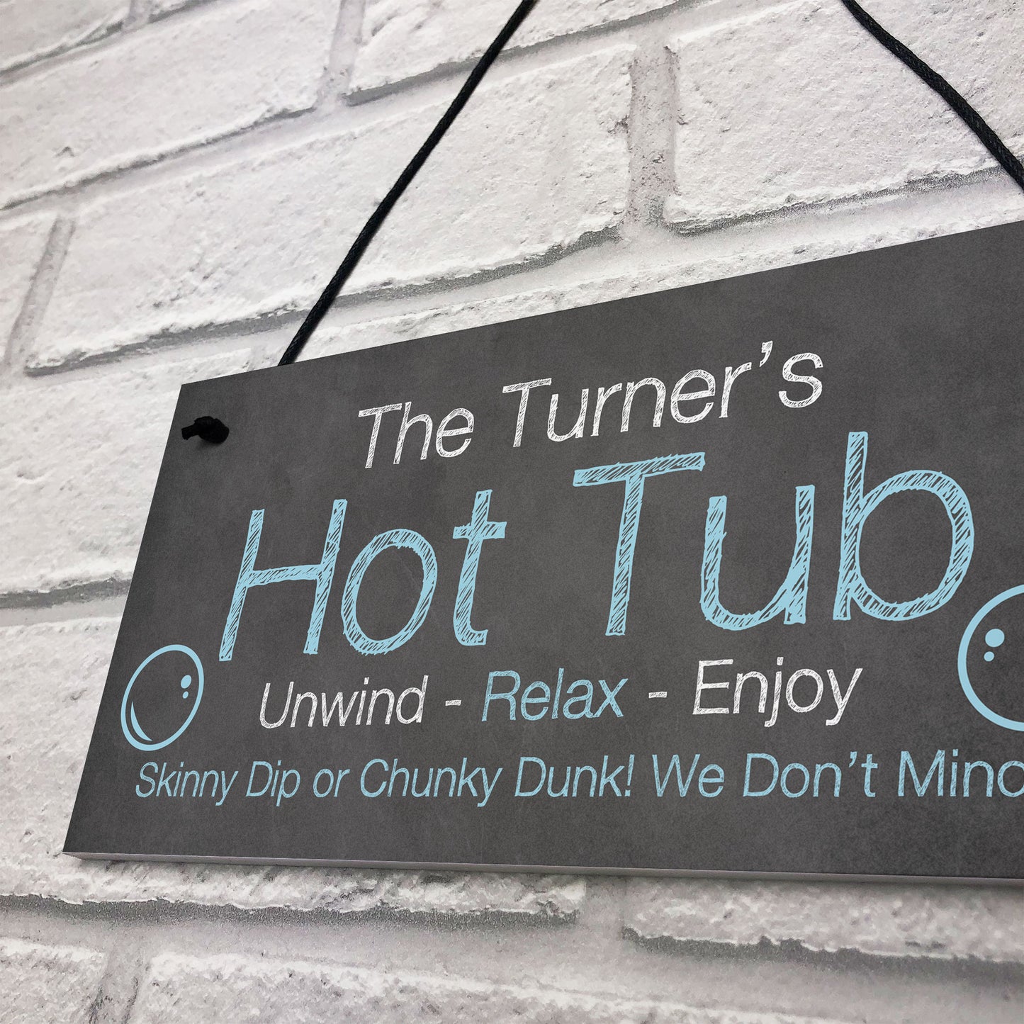 Funny Hot Tub Personalised Plaque Novelty Garden Accessories