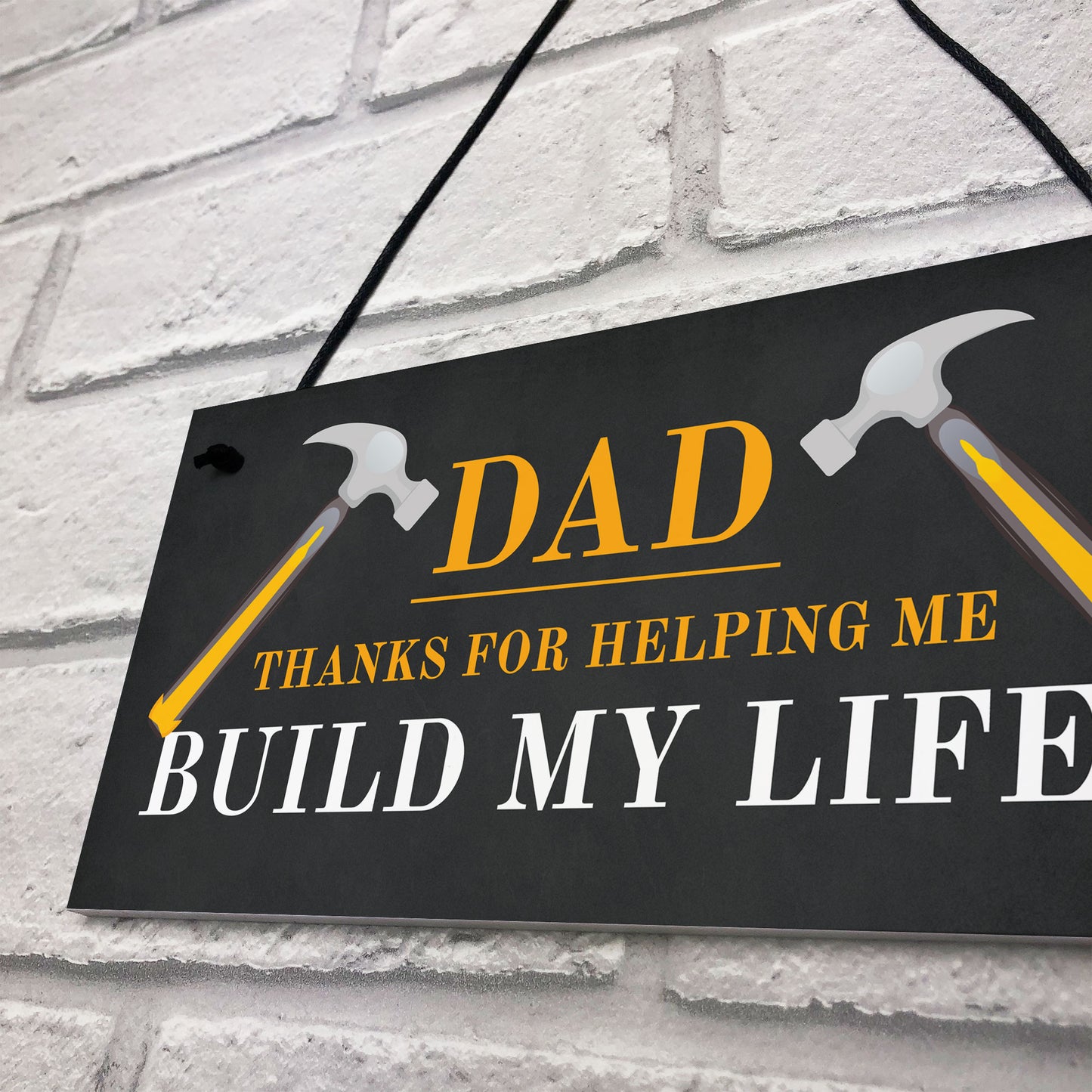Dad Thank You Novelty Hanging Sign Christmas Birthday Dad Gift