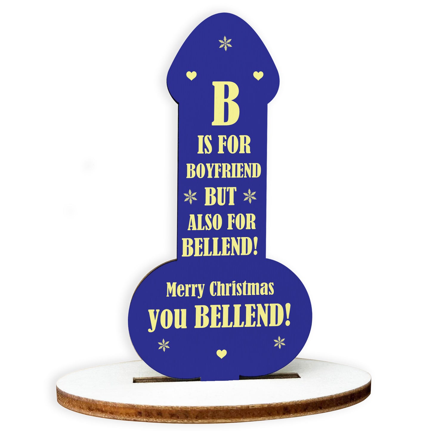 Boyfriend Gift For Christmas RUDE Wooden Plaque Funny Gift