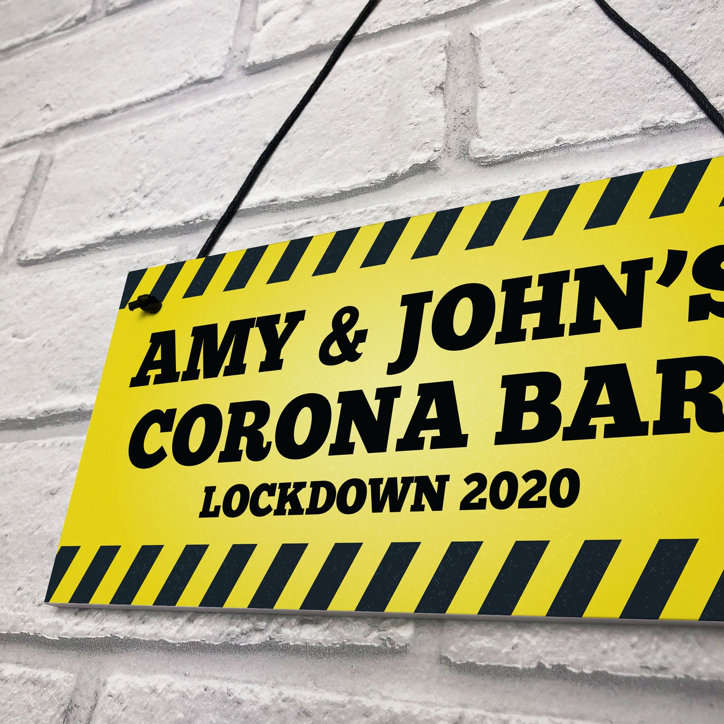 Funny Personalised CORONA Bar Lockdown Novelty Sign Gift For Him