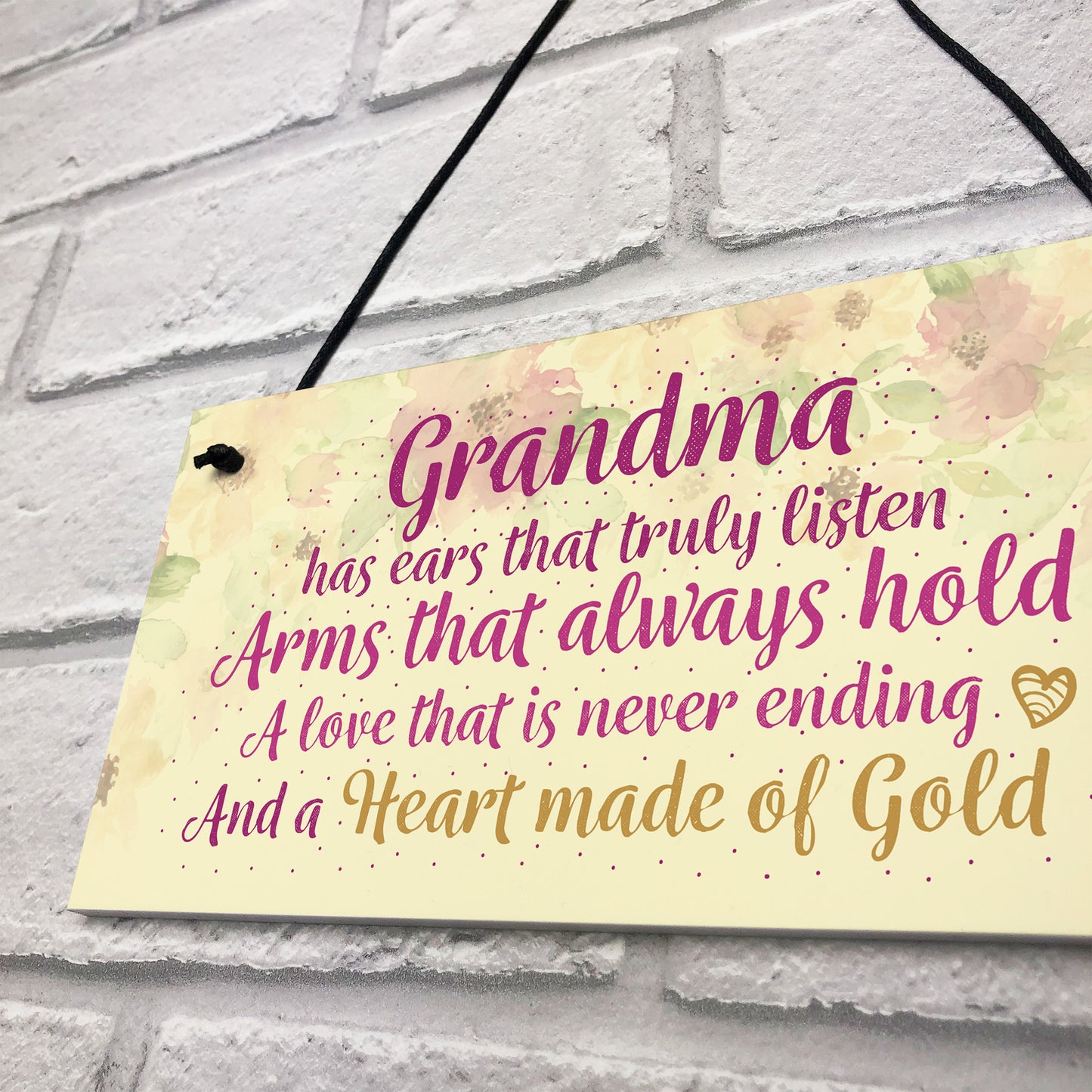 Heart Of Gold Grandparent Grandma Gran Nan Plaques Signs Gift
