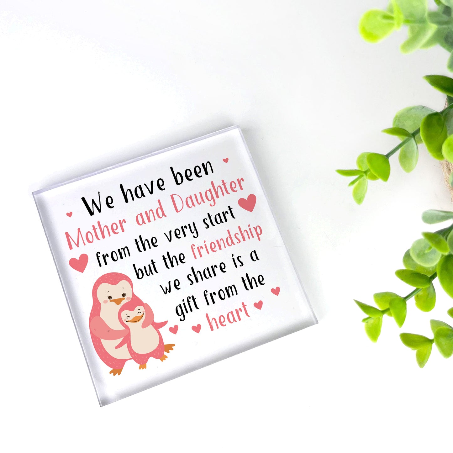 Mother and Daughter Plaque Mum Daughter Gift Christmas Birthday