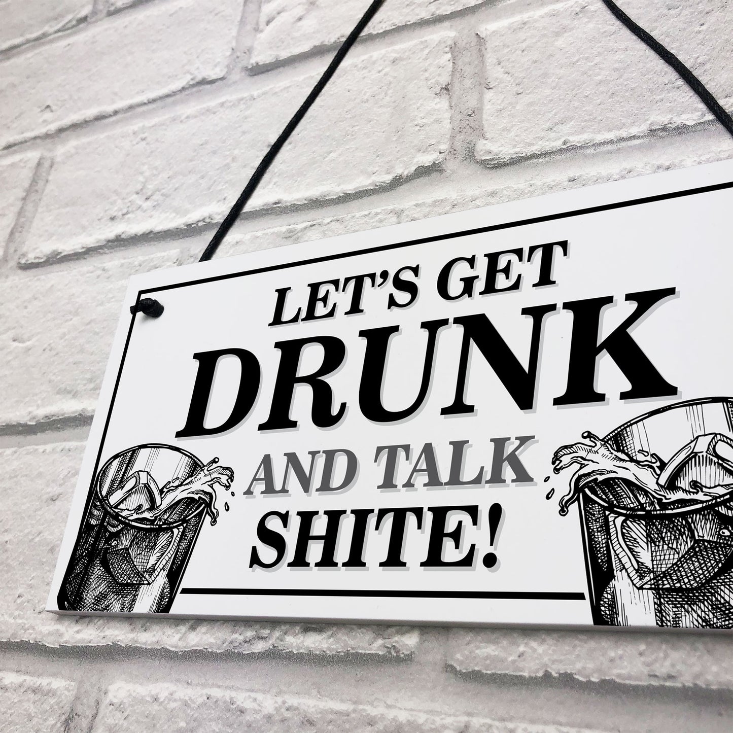 FUNNY Hanging Bar Sign Garden Signs Home Bar Sign Alcohol Gift