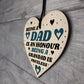 Gift For Dad Grandad Wood Heart Birthday Christmas Gift Thankyou