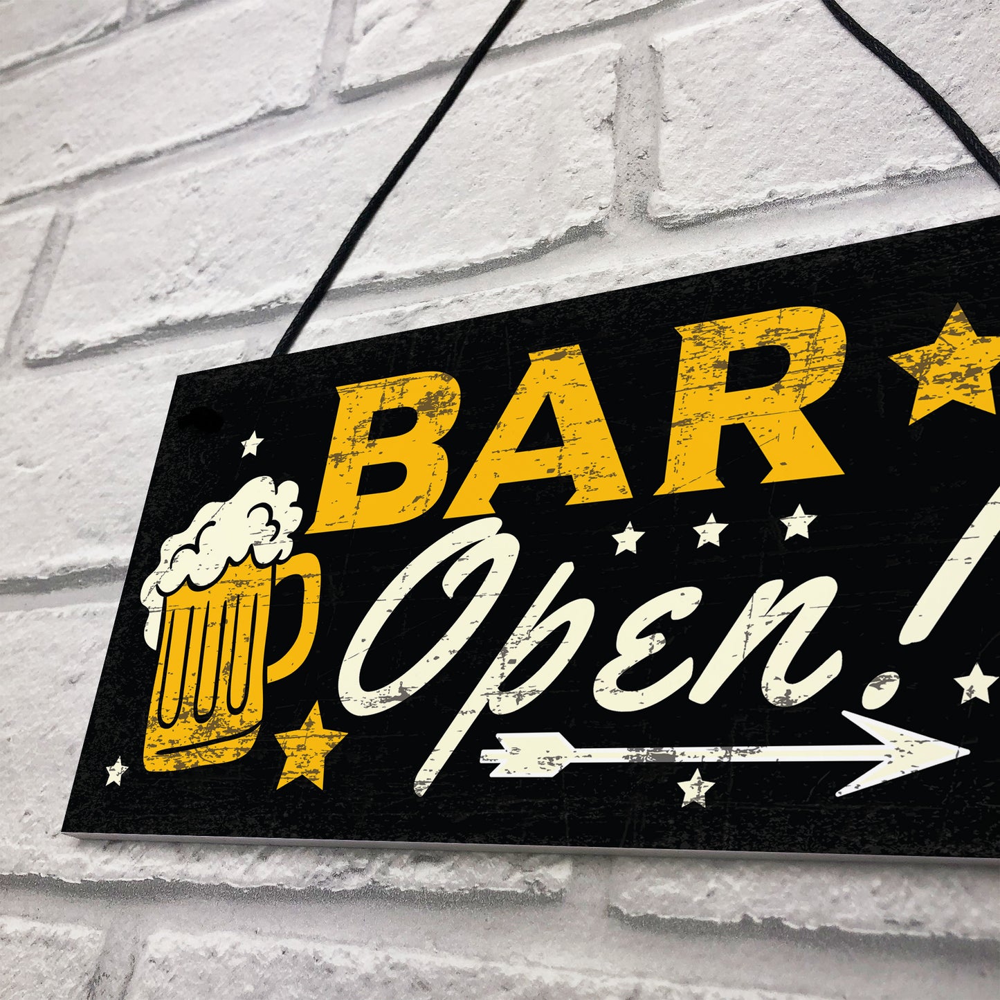 BAR OPEN Sign Beer Vodka Plaque Garden Shed Pub Man Cave Sign