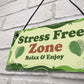Stress Free Zone Relax And Enjoy Hot Tub Sign Garden Shed Sign