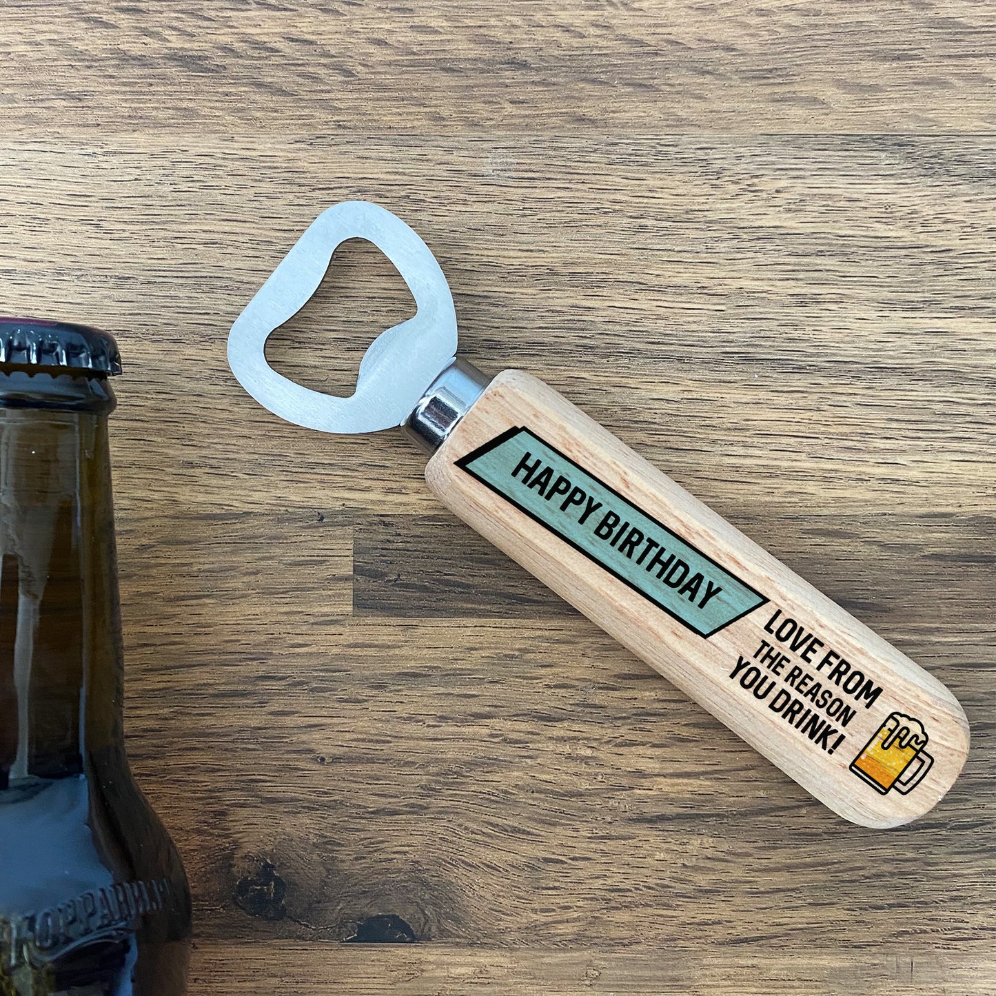 Novelty Birthday Gift For Men Women Wooden Bottle Opener