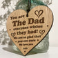 Dad Gift For Fathers Day Birthday Engraved Heart Gift For Him