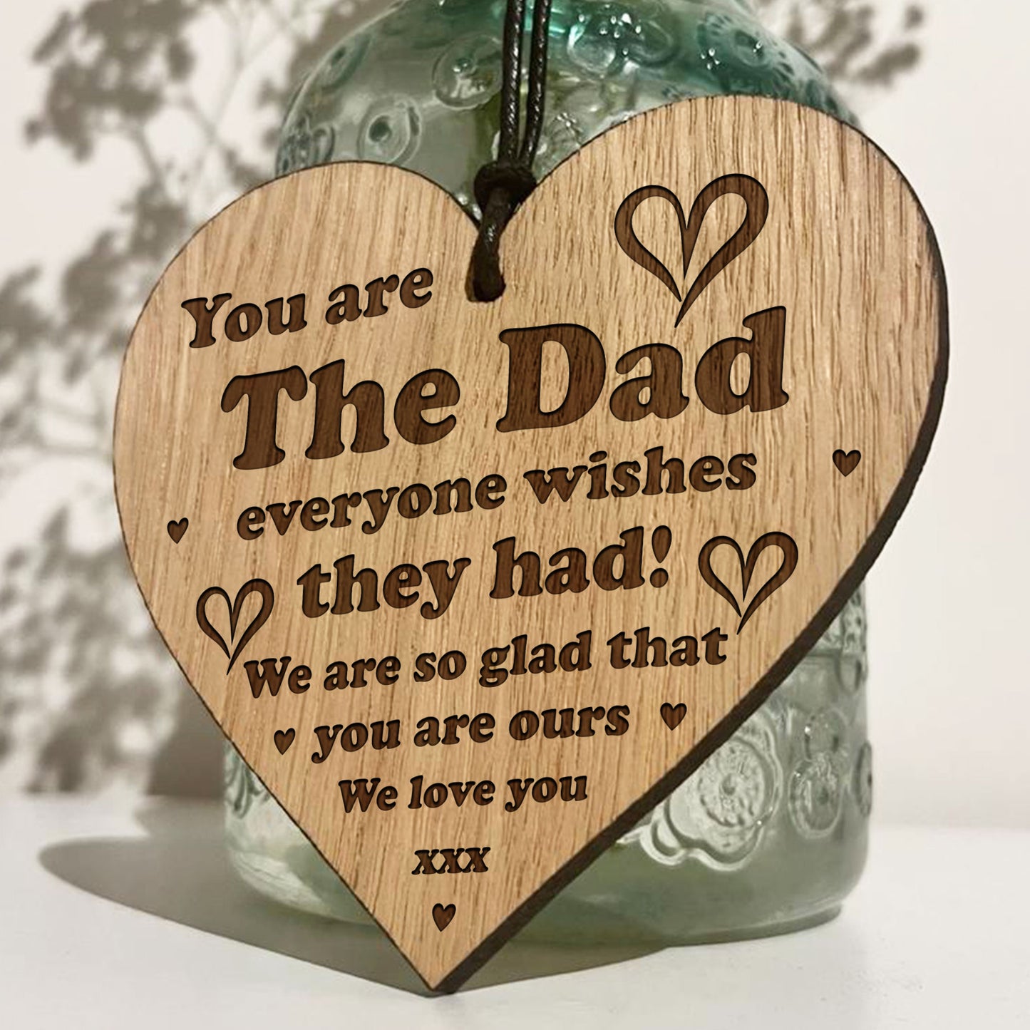 Dad Gift For Fathers Day Birthday Engraved Heart Gift For Him