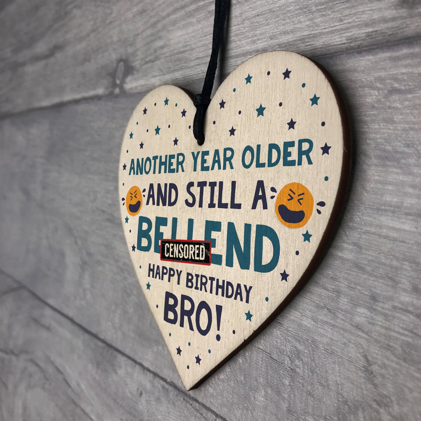 Brother Gifts Funny Novelty Wood Heart Birthday Gift From Sister