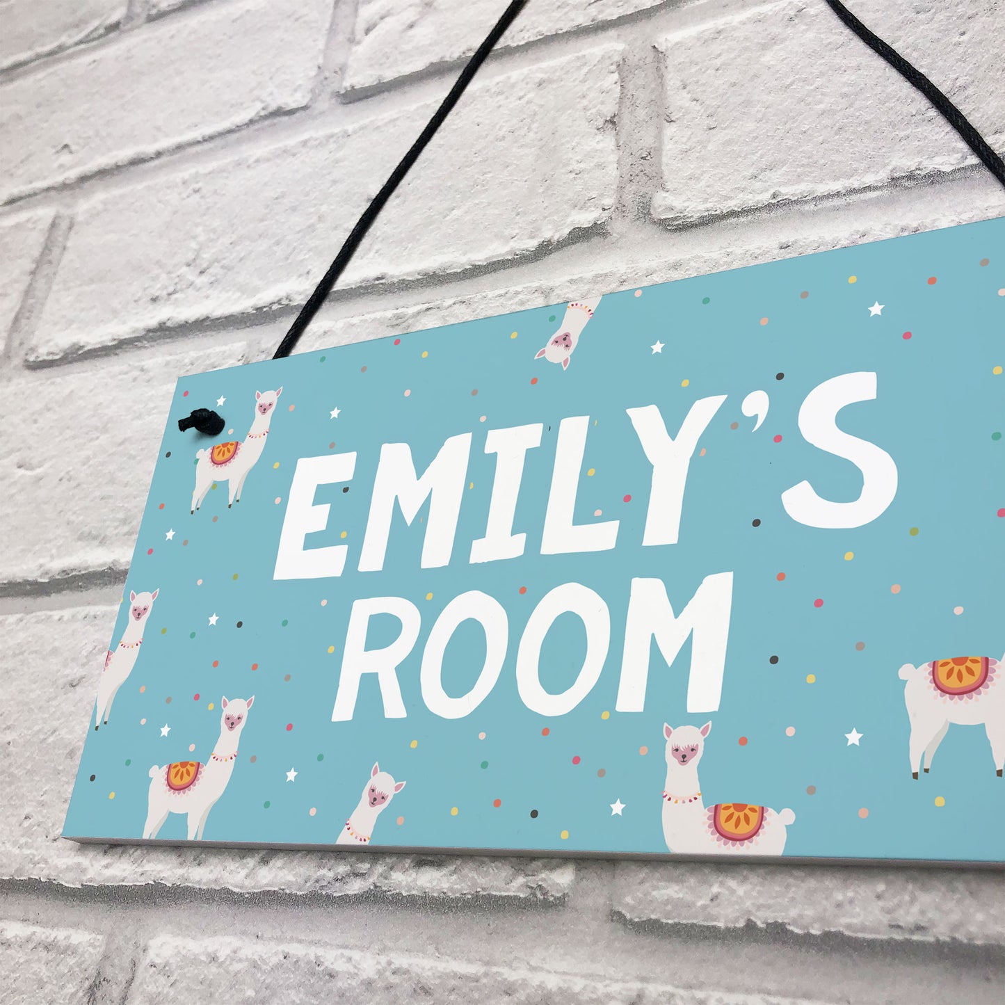 Personalised Llama Bedroom Sign Novelty Christmas Funny Gifts