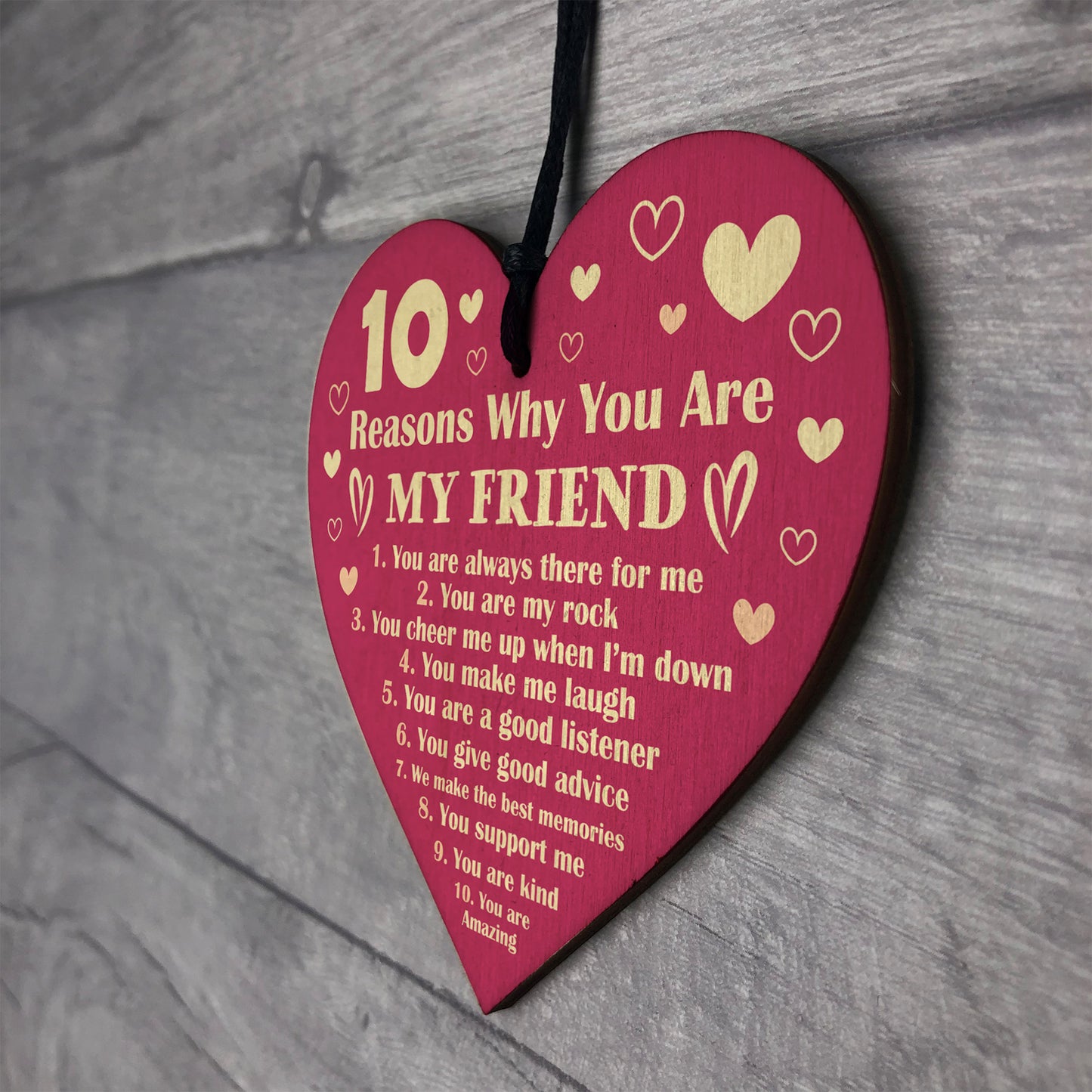 Friendship Keepsake 10 Reasons Why Your Are My Friend Heart Gift