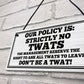 No Twats Man Cave Sign Garage Plaque Bar Signs And Plaques