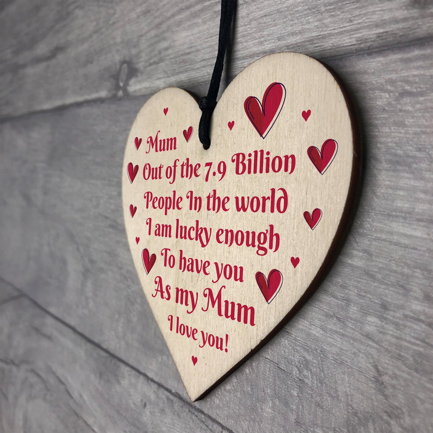 I Love You Mum Gifts Hanging Sign For Birthday Mothers Day