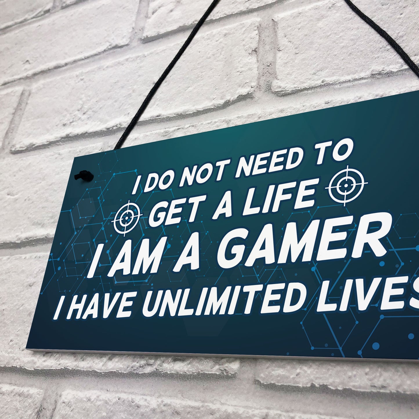 IM A GAMER Sign Funny Gamer Gift Hanging Plaque For Bedroom