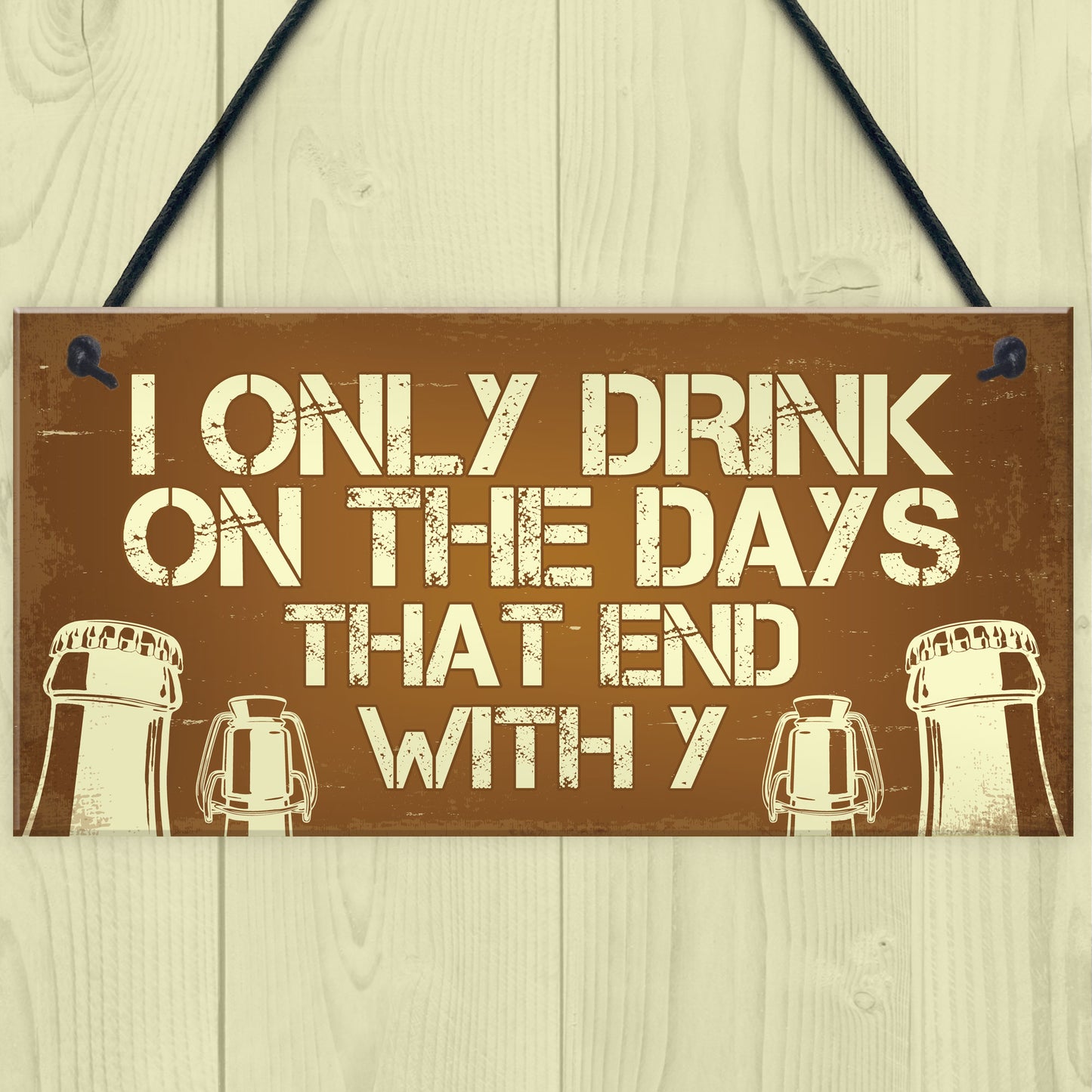 Funny PACK OF 3 Alcohol Signs For Home Garden Bar Man Cave
