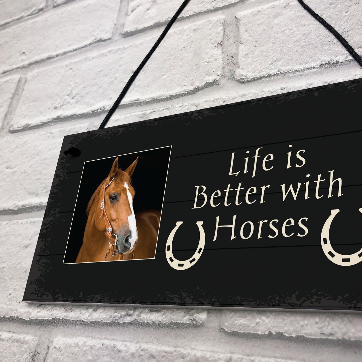 Life Better With Horses PERSONALISED Sign For Stable Horse Lover
