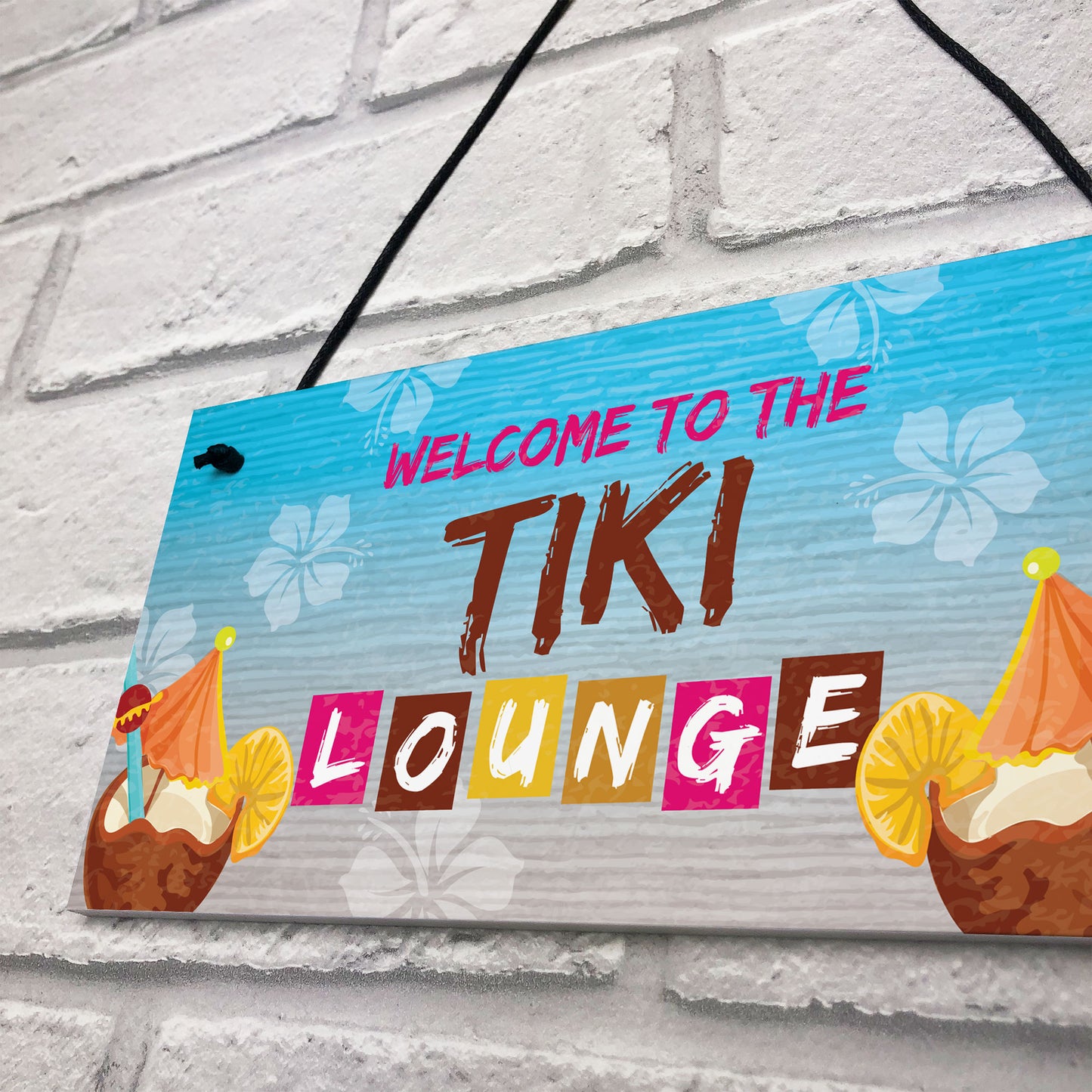 The Tiki Lounge Novelty Home Bar Sign Hanging Garden Bar Decor
