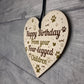 FUNNY Birthday Gift For Mum Dad Wooden Heart Gift From Dog