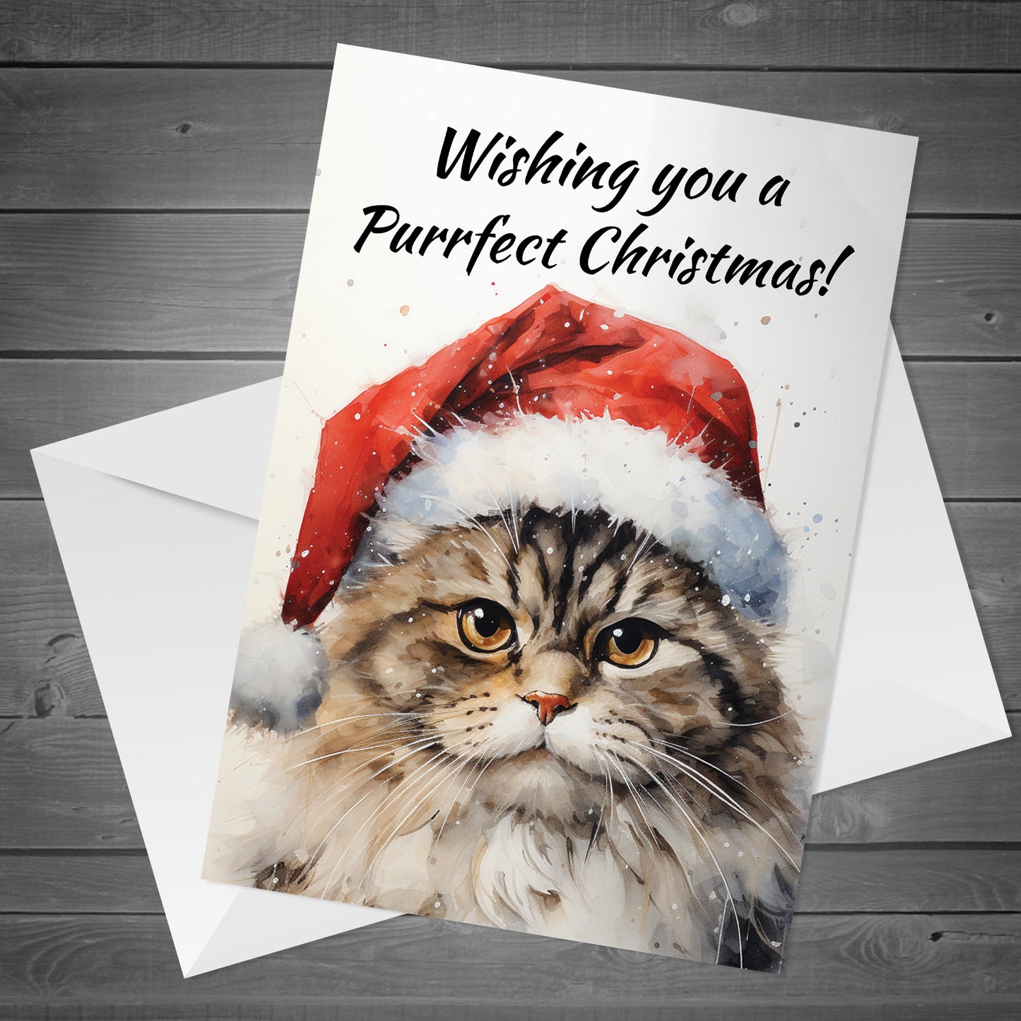 Christmas Card From The Cat Funny Card For Cat Mum Dad Funny