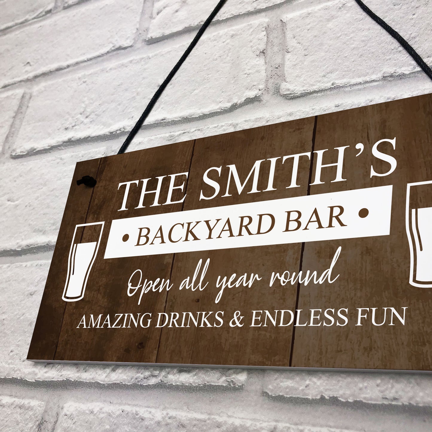 Funny BACKYARD BAR Sign For Outside Garden Personalised Shed