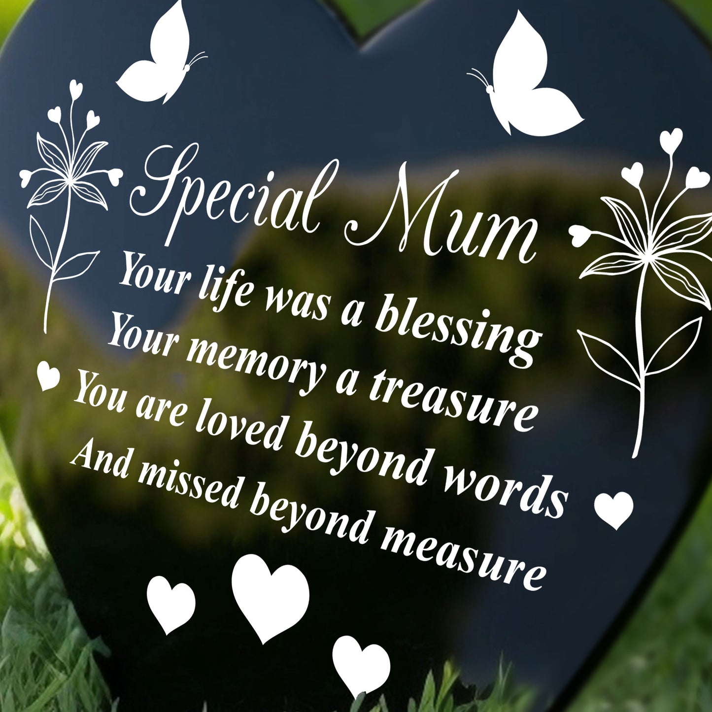 Graveside Remembrance Plaque For Mum Grave Marker Memorial
