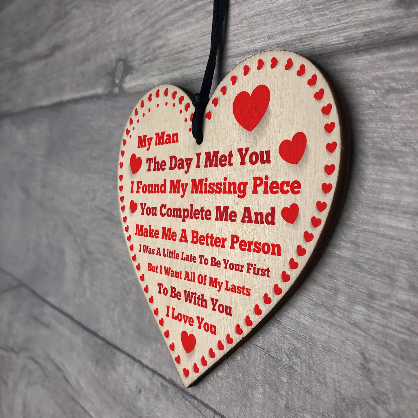 Anniversary Gift For Men MY MAN Heart Birthday Gift For Husband