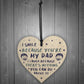 Funny Rude Fathers Day Card Gift For Dad Wood Heart Joke