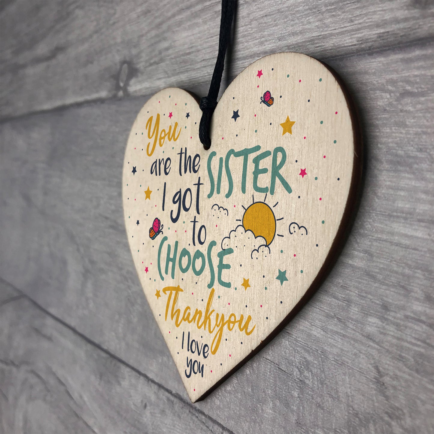 Best FRIEND Sister Gifts Wooden Heart Christmas Friendship Gift