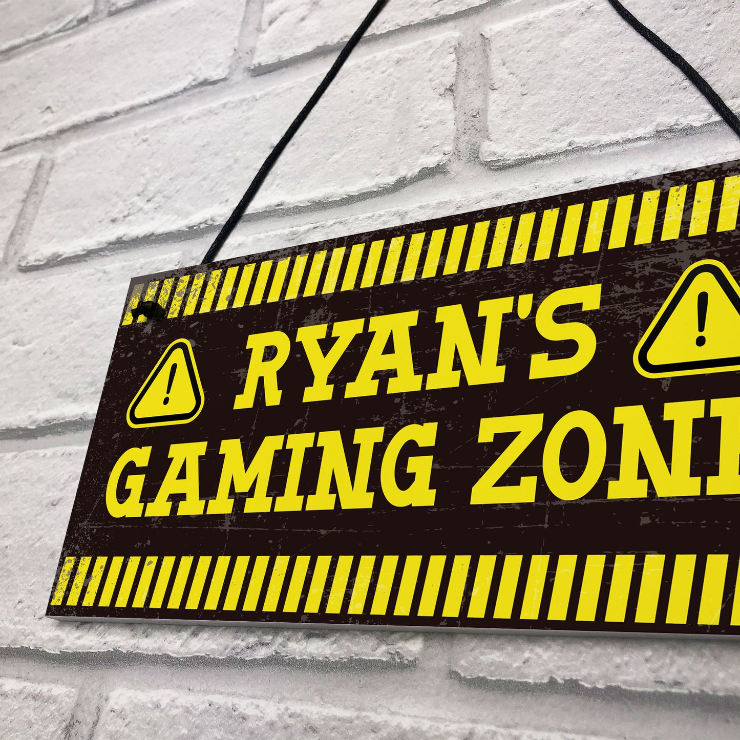Gaming Zone Shabby Chic Sign Gamer Gift For Men Boys Bedroom