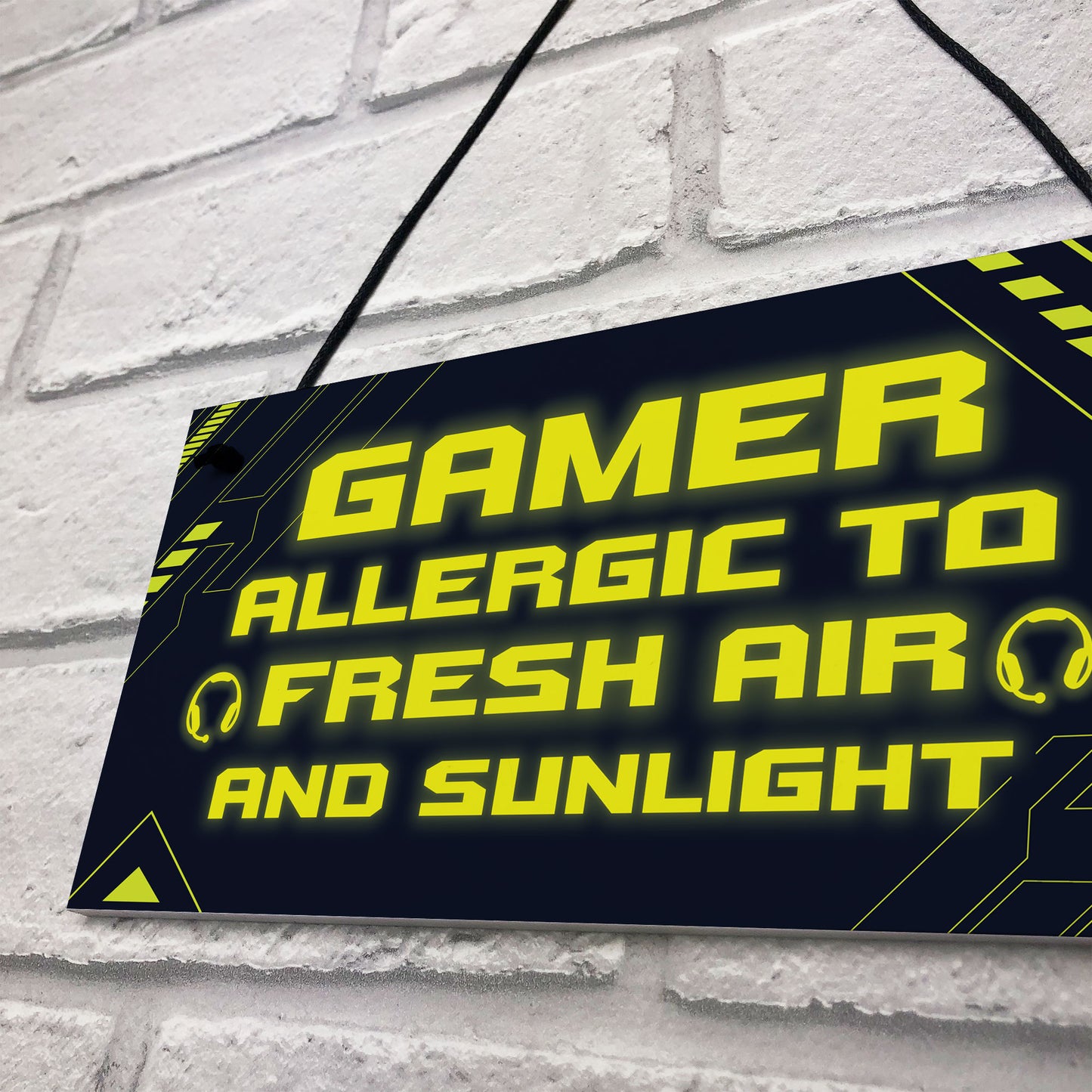 Funny Gamer Sign Hanging Door Bedroom Plaque Son Brother Gift