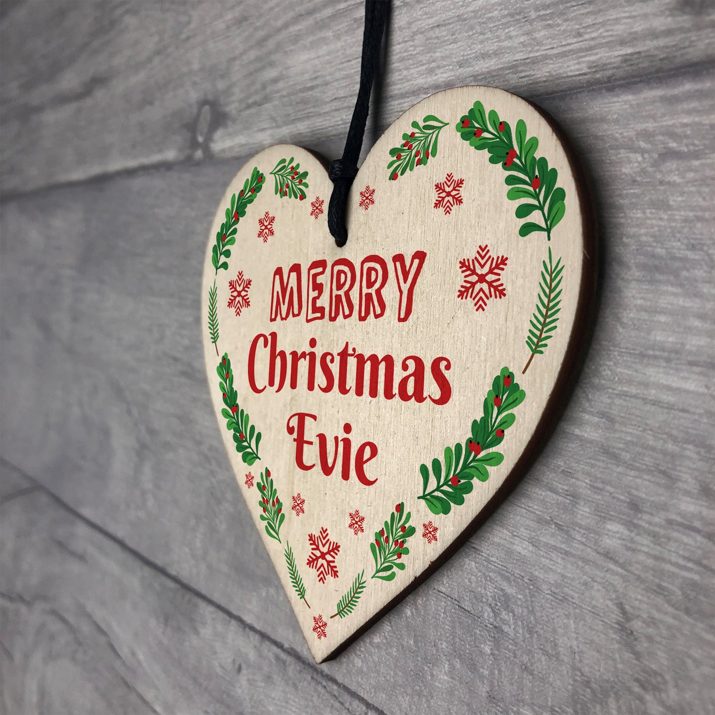 Personalised Christmas Bauble For Daughter Son Heart Decoration