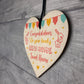 New House Warming Gift Wooden Heart New Home Congratulations