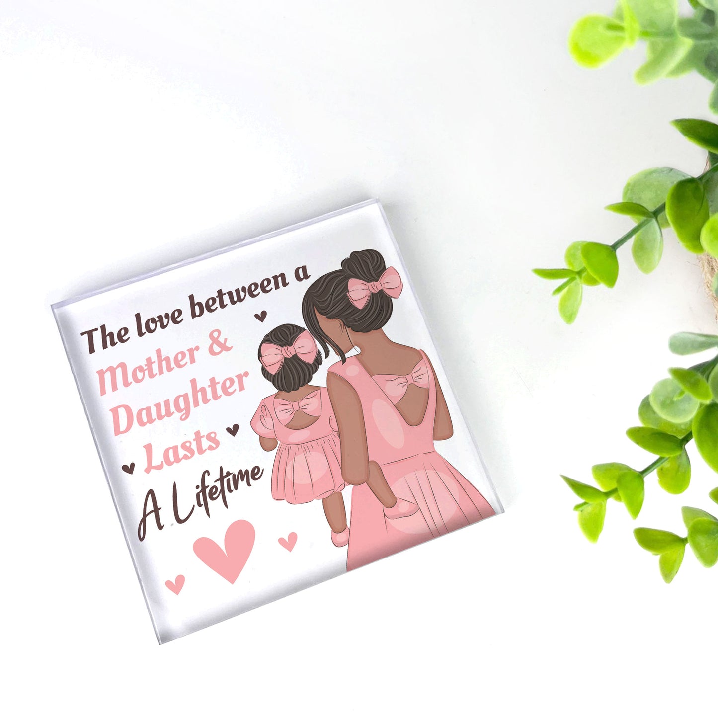Mother And Daughter Plaque Block Mum Gift Daughter Gift
