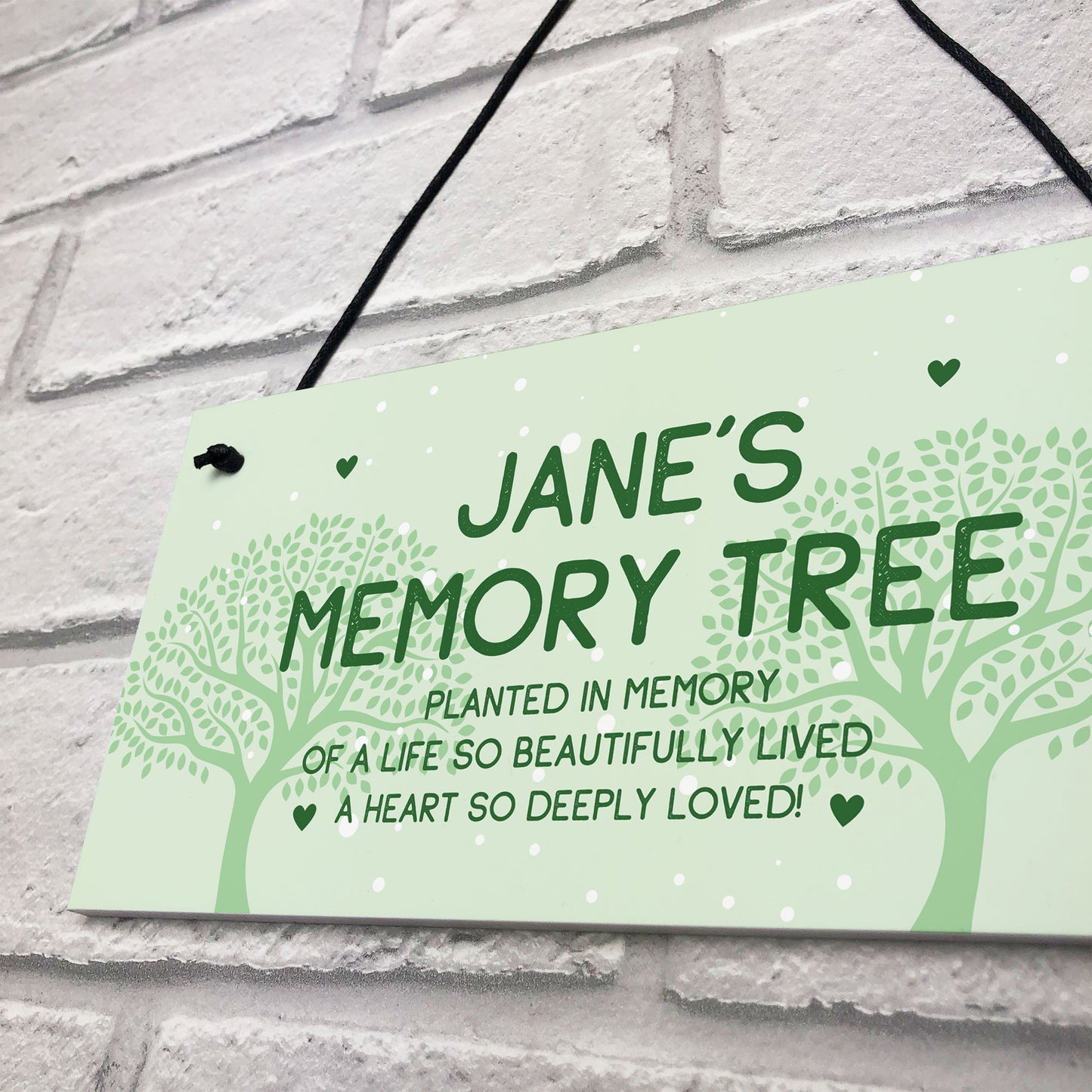 Memory Tree Plaque Hanging Personalised Mum Nan Auntie Memorial