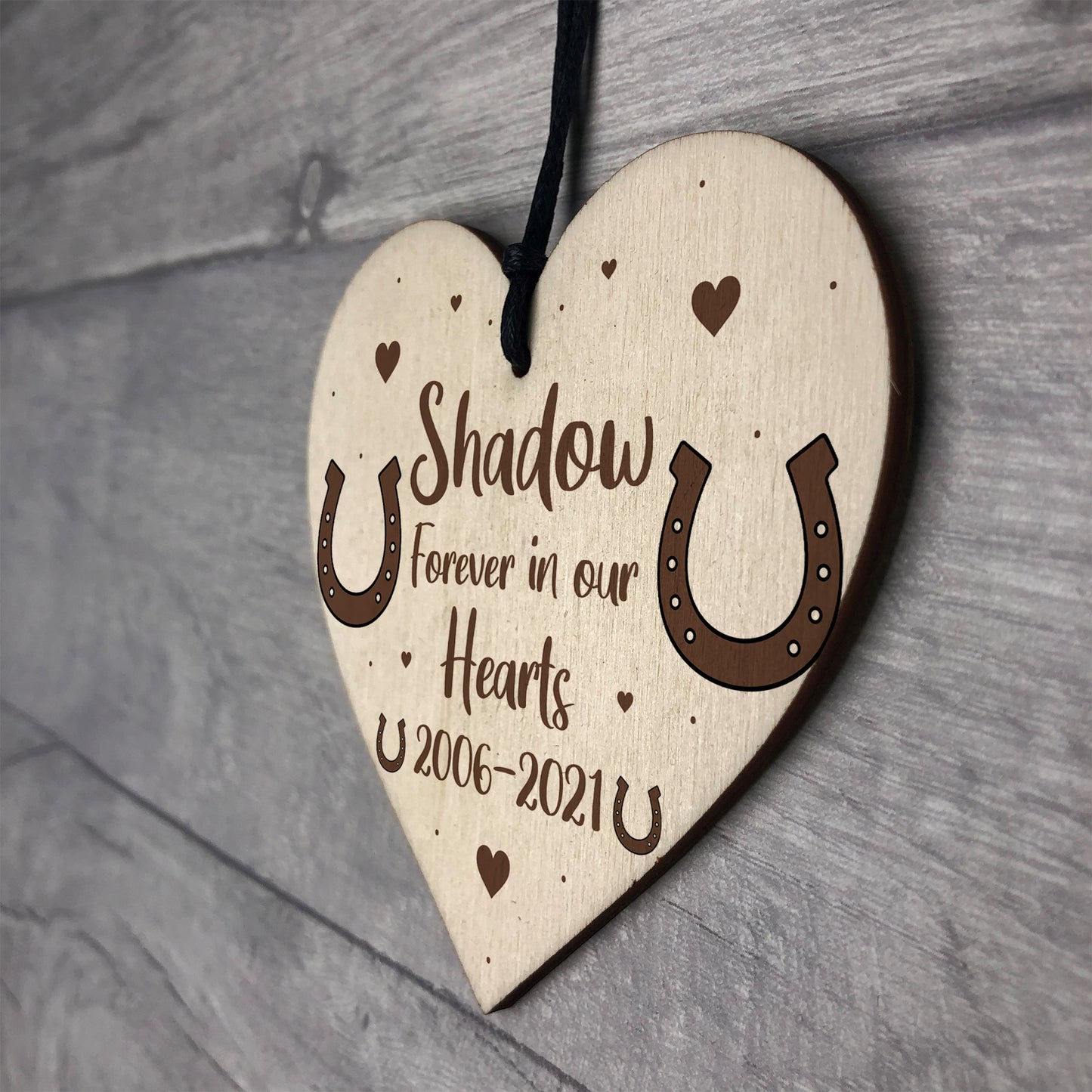 Memorial Bauble For Horse Heart Personalised Christmas Decor