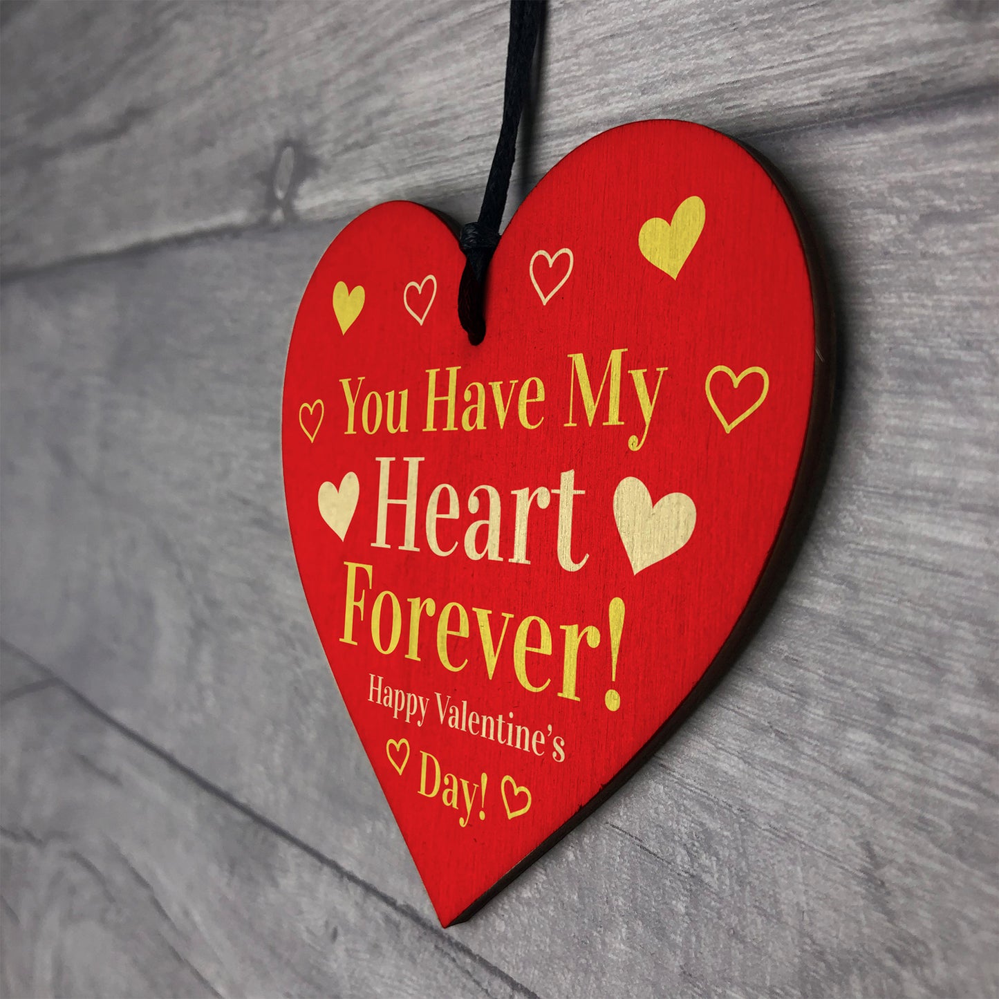 Valentines Gifts Boyfriend Husband Wife Girlfriend Wooden Heart