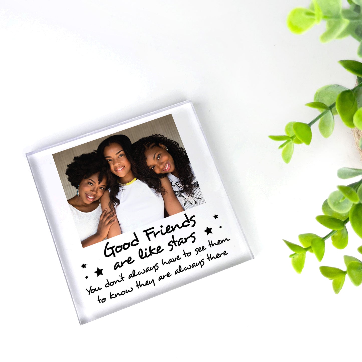 Acrylic Photo Block Personalised Best Friend Sign Friendship