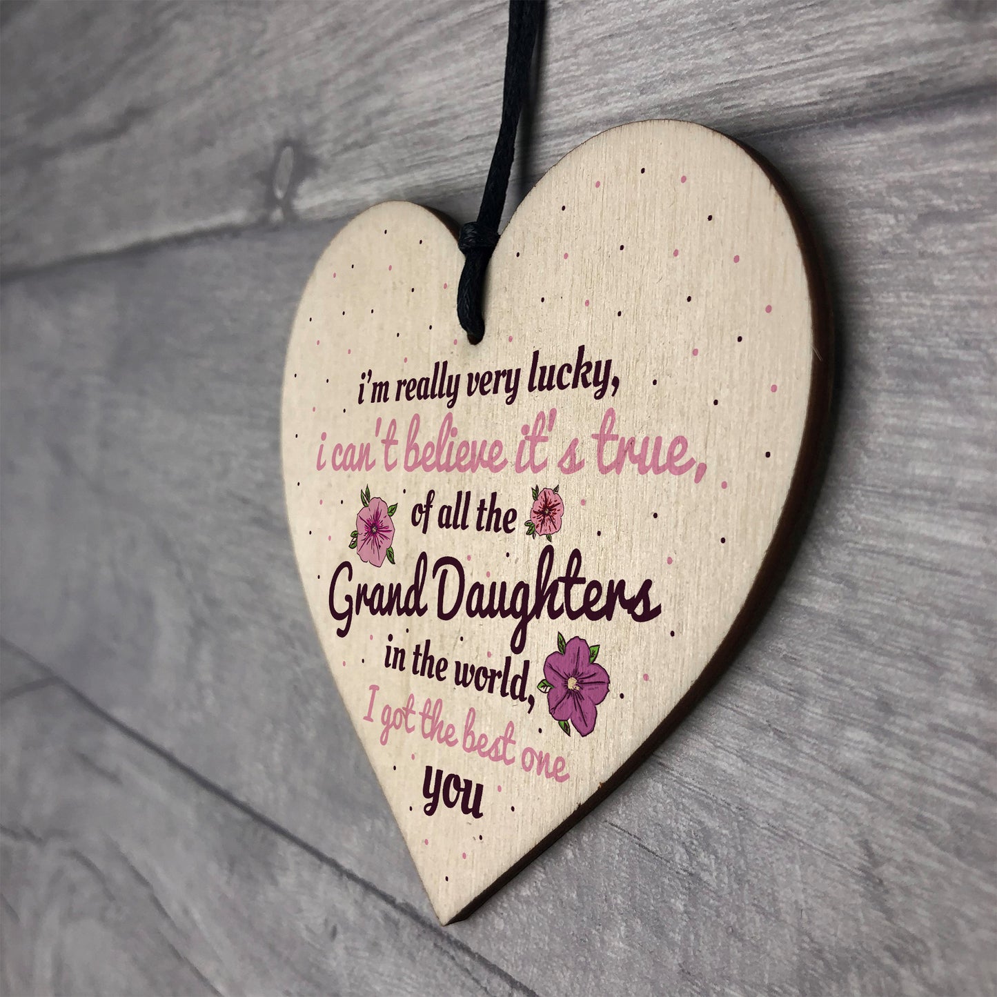 Granddaughter Gift Wooden Heart Birthday Thank You Gifts For Her
