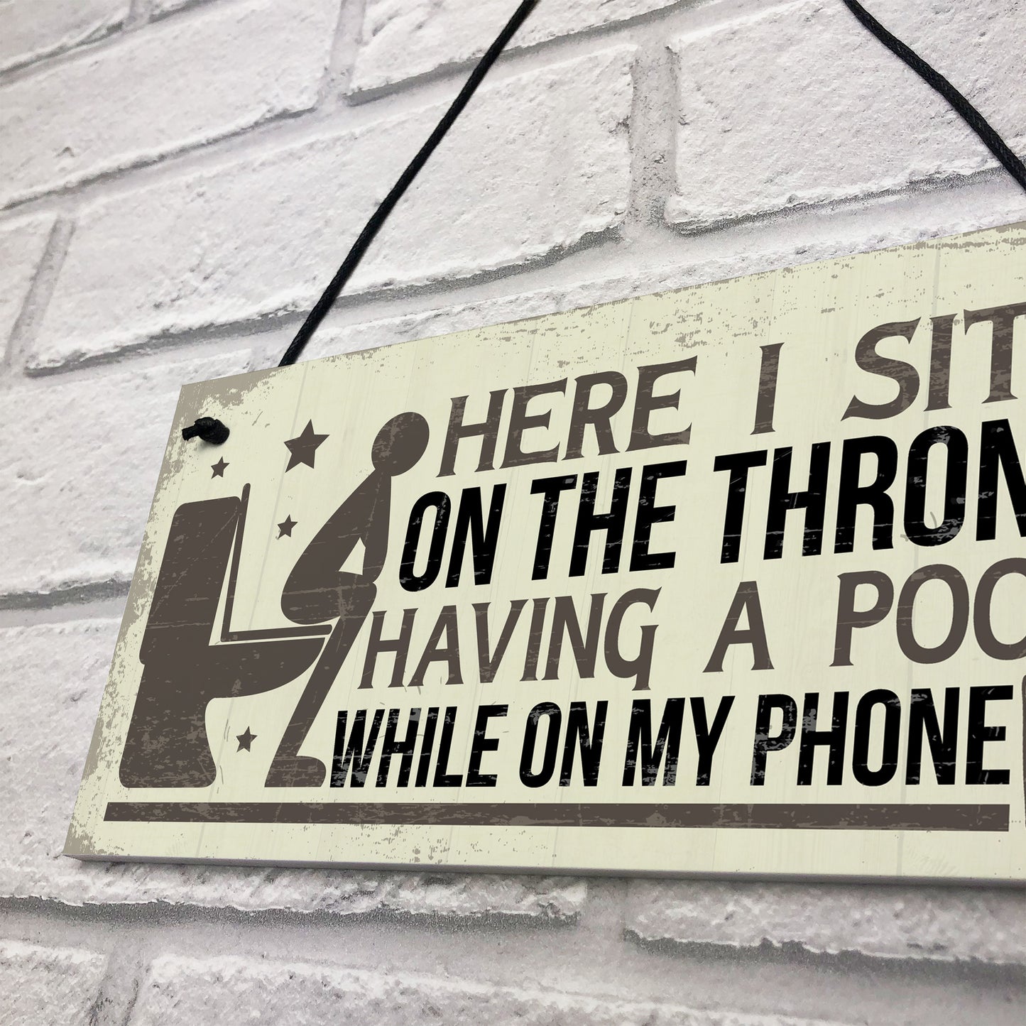Shabby Chic Bathroom WC Toilet The Loo Hanging Door Wall Plaque