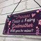 Be My Godmother Thank You Keepsake Christening Godparent Gifts
