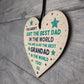 Best Dad Grandad Gift For Fathers Day Birthday Wooden Heart Gift