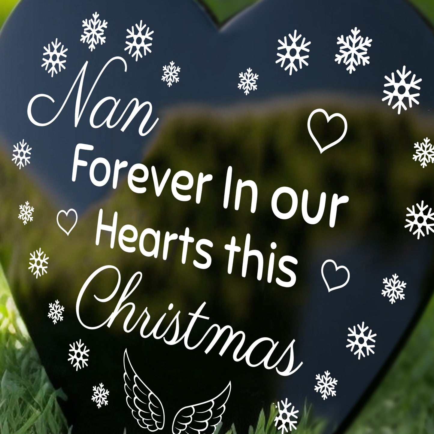 Nan Forever In Our Hearts Christmas Memorial Decoration For Nan