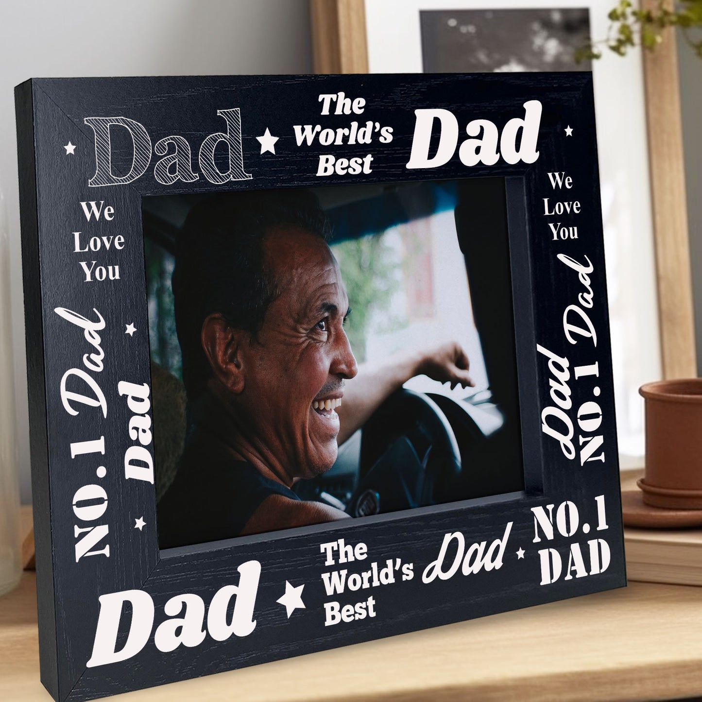 Fathers Day Birthday Gift For Dad Daddy Wooden Photo Frame