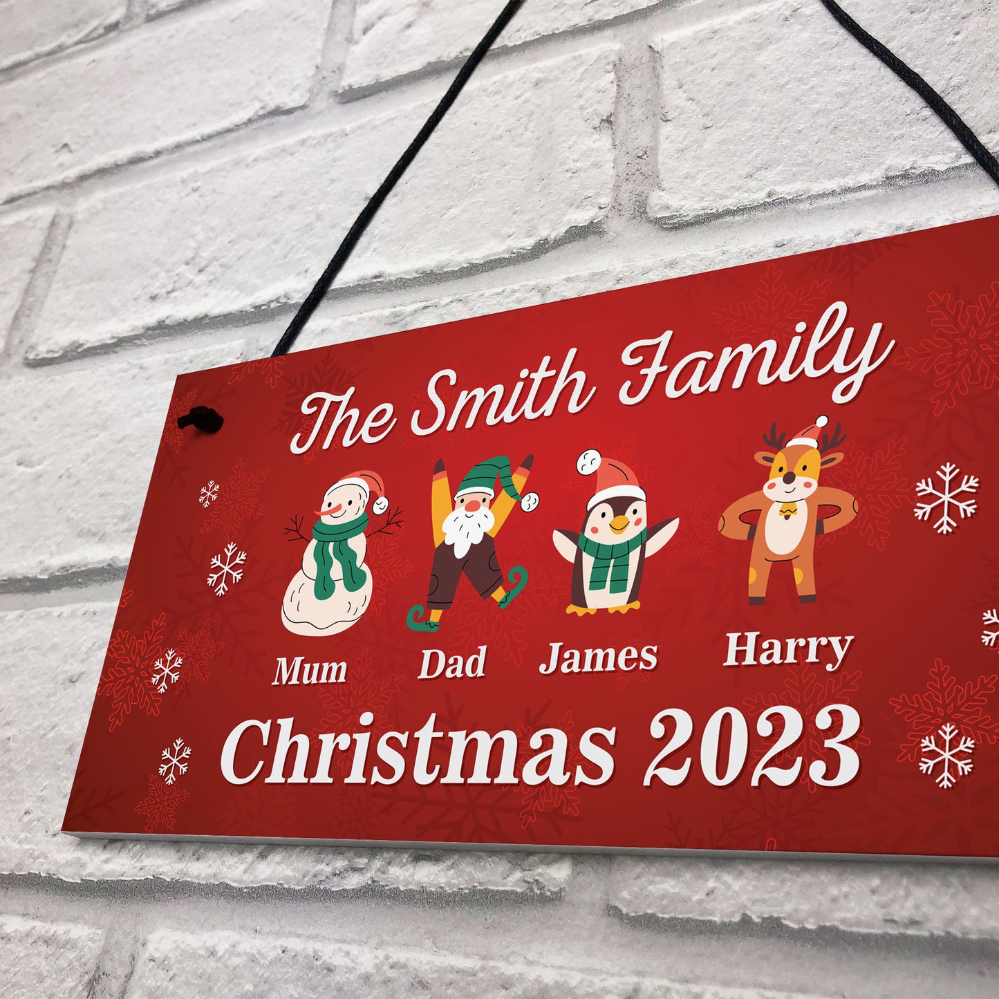 Christmas Decoration For Family Personalised Christmas Sign