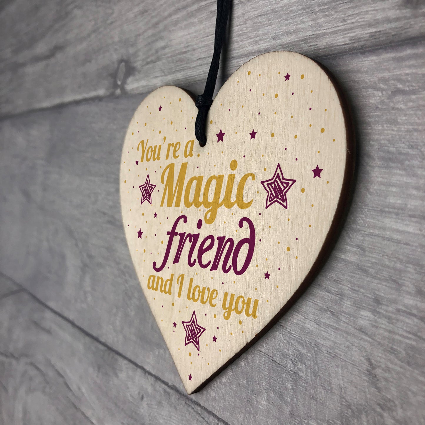 FRIEND Sign Inspirational Wooden Heart Plaque Friendship Gift