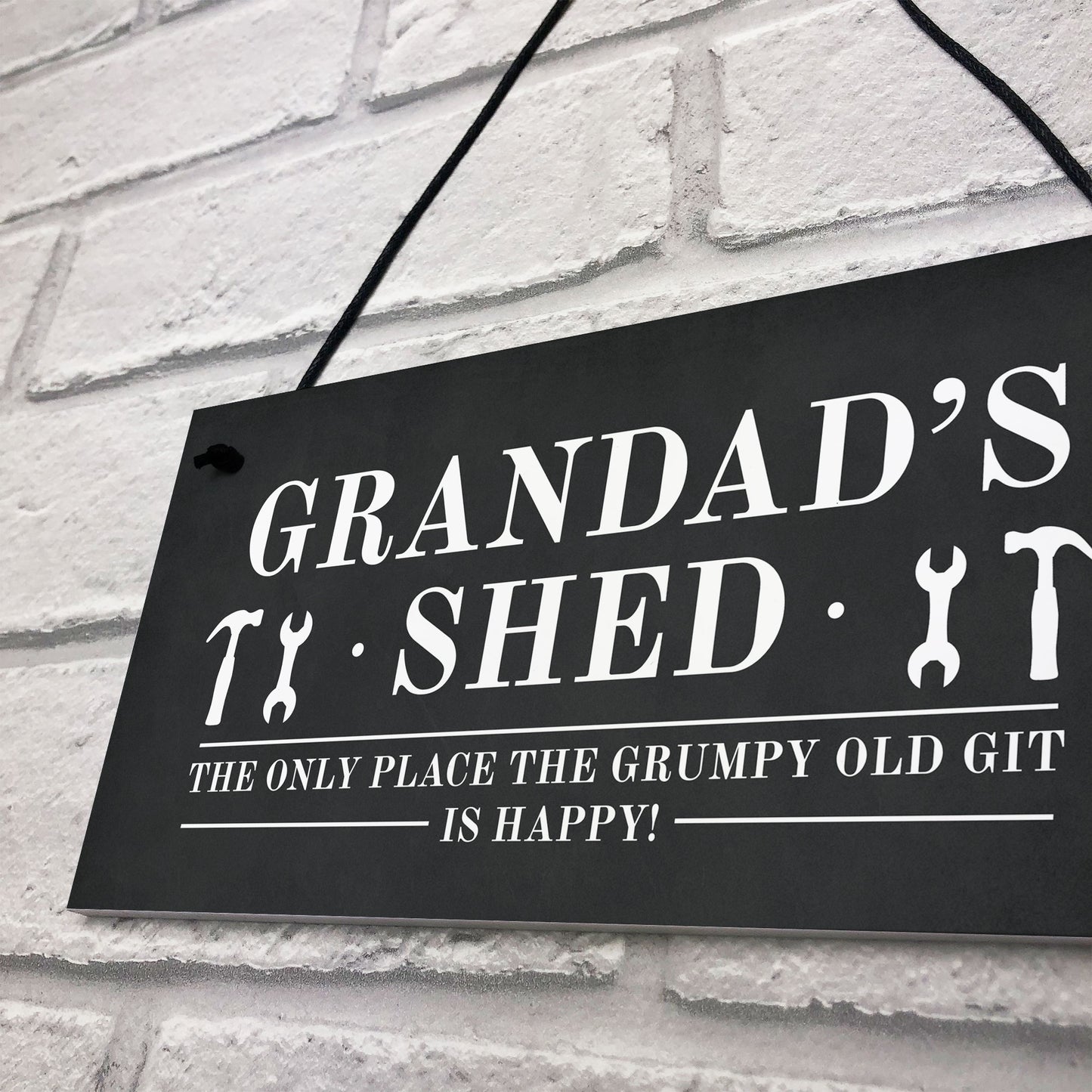 Funny Grandads Shed Sign Hanging Garden Man Cave Plaque