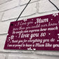 Birthday Christmas Gift For Mum Plaque Special Thank You Gifts